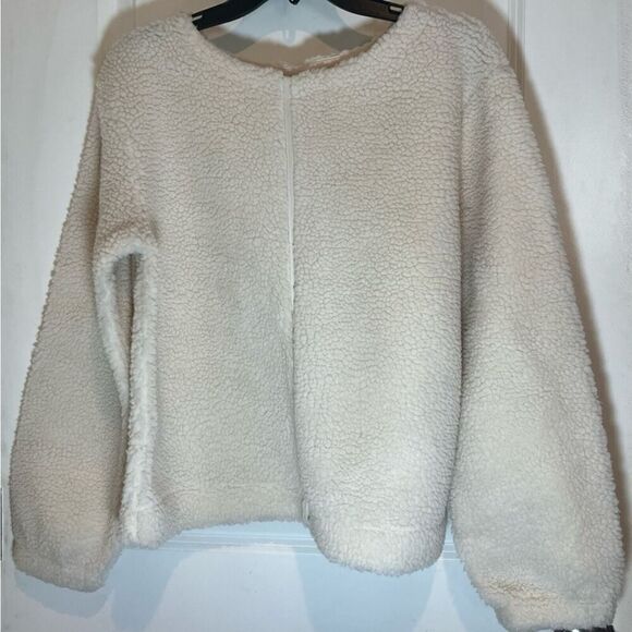 Sherpa Fleece Pullover: Cozy, Comfy, and Snuggly - Prologue, Cream, Medium - Picture 3 of 7